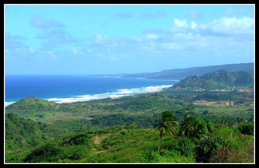 The quiet east coast of Barbados