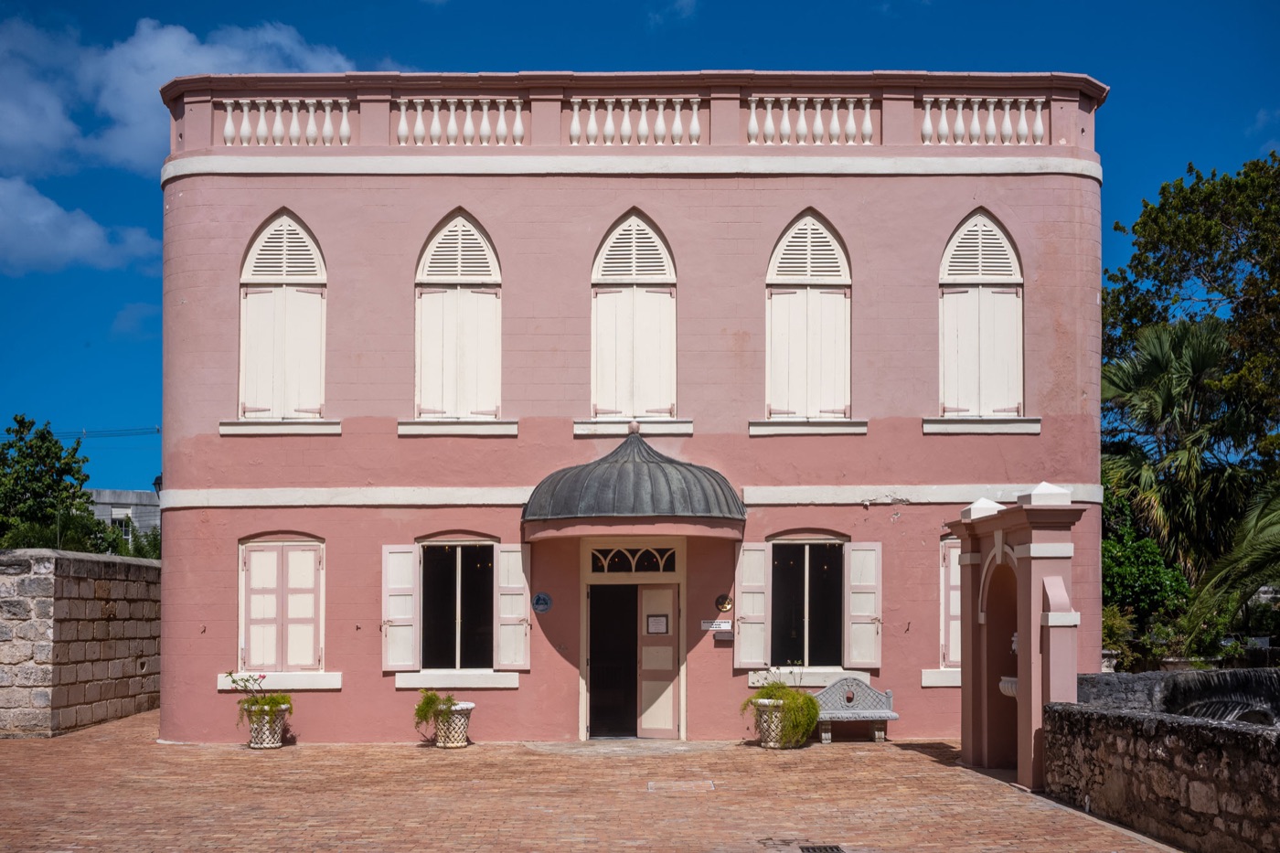 Nidhe Israel Synagogue courtyard in Barbados